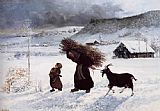 Village Canvas Paintings - Poor Woman of the Village